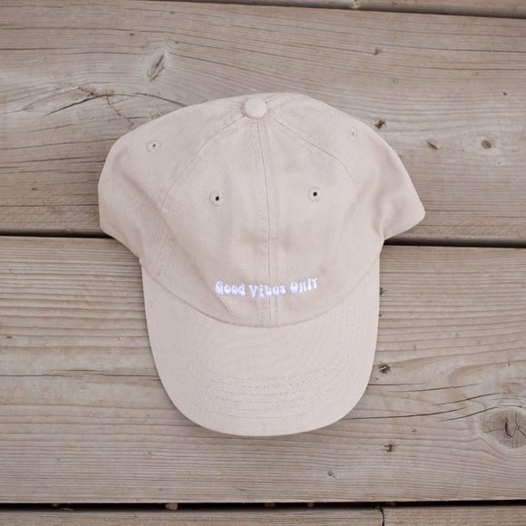GOOD VIBES Dad Cap in Stone - Picture 1 of 3